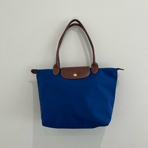 Blue Longchamp Le Pliage Tote Bag